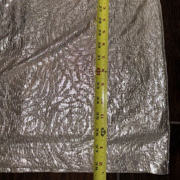 Lauren Ralph Lauren Metallic Silver Cowl Neck Cocktail Dress – Size 12 EUC - Picture 16 of 17